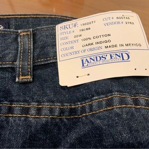 Lands' End NWT Dark Indigo Jeans